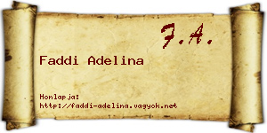 Faddi Adelina névjegykártya